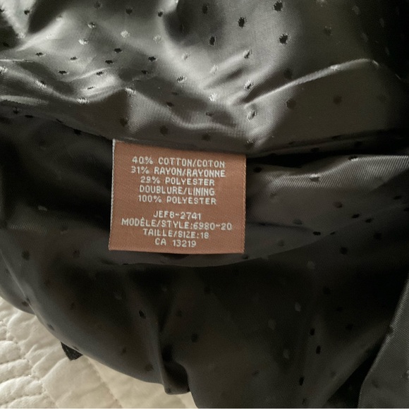 JESSICA, BLACK SPRING/FALL DRESSED COAT, SIZE: 18 - Picture 16 of 16